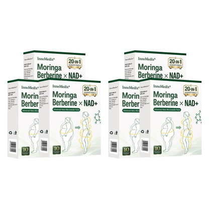 InnoMedix® Moringa · Berberine × NAD+ 20-IN-1 Advanced Nano Microneedle Patch