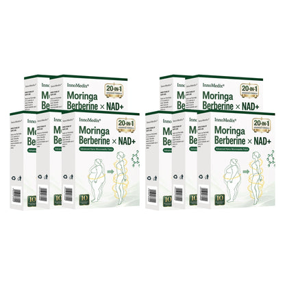 InnoMedix® Moringa · Berberine × NAD+ 20-IN-1 Advanced Nano Microneedle Patch